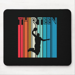 13th Birthday Bysketbyll Lover Gift 13 Years Old R Mouse Mat