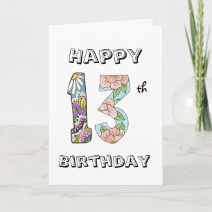 13th Birthday Card