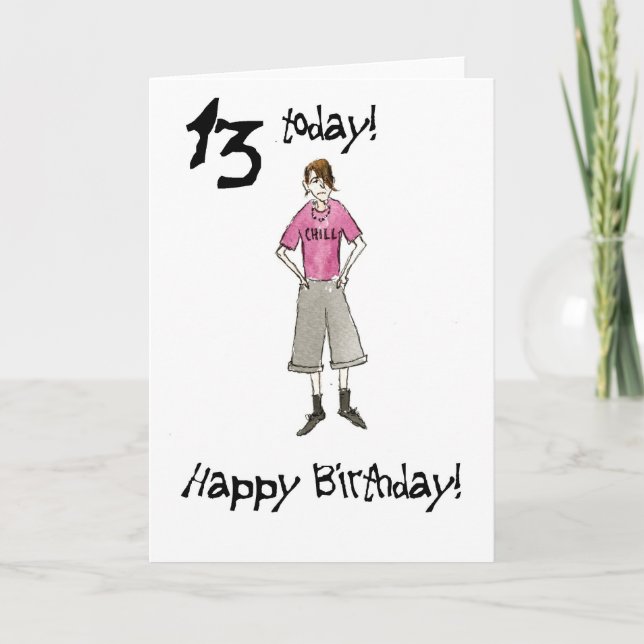 13th Birthday Card for a Boy (Front)