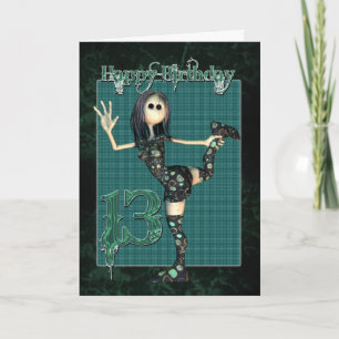 13th Birthday card with Moonies H.I.P Rag Doll