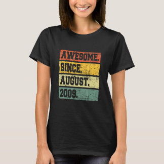 13th Birthday Decor 13 Years Old Awesome Since Aug T-Shirt