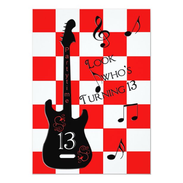 Electric Guitar Invitations Zazzle UK