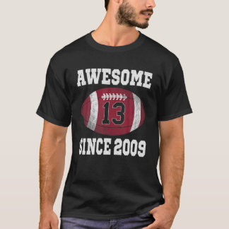 13Th Birthday Football Player 13 Years Old Vintage T-Shirt