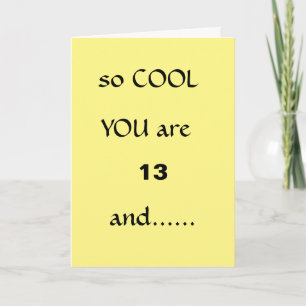 **13th** BIRTHDAY FOR SPECIAL *NEW TEENAGER* Card