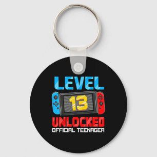 13th Birthday Game Level 13 Unlocked Official Teen Key Ring