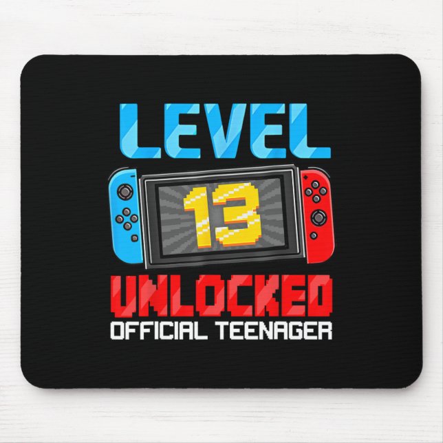 13th Birthday Game Level 13 Unlocked Official Teen Mouse Mat (Front)