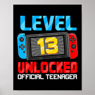 13th Birthday Game Level 13 Unlocked Official Teen Poster
