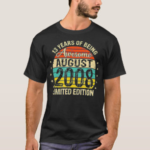 13th Birthday Gift 13 Years Old Awesome Since Augu T-Shirt