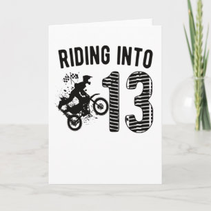 13th Birthday Gift Dirt Bike 13 Year Old Biker Card