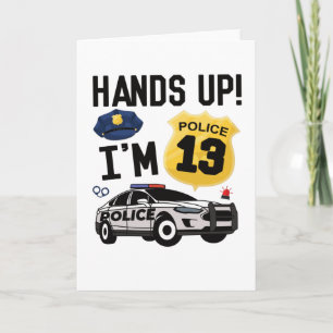 13th Birthday Gift Police Officer 13 Year Old Boy Card