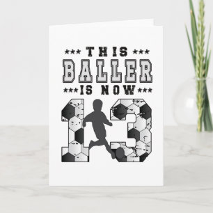13th Birthday Gift Soccer Player 13 Year Old Boy Card