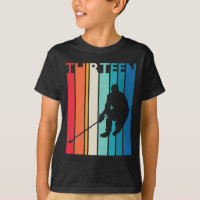 13th Birthday Gift Thirteen Vintage Hockey 13 Year