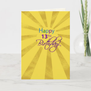 13th Birthday Girl Card