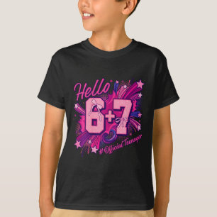 13th birthday girl teenager six seven coquette bow T-Shirt