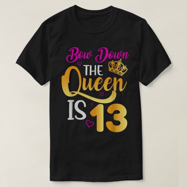 13th Birthday Girls 13 Years Official Teenager Bir T-Shirt (Design Front)