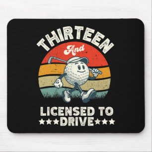 13th Birthday Golf Boys Birthday Par Tee 13 Year O Mouse Mat