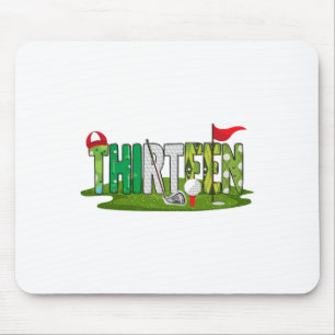 13th Birthday Golf Theme 13 Year Old Kids Sport Pa Mouse Mat