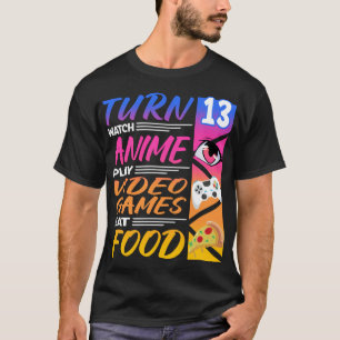 13th Birthday I Manga I Gamer I 90s Kawaii Pizza A T-Shirt