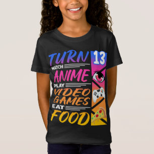 13th Birthday I Manga I Gamer I 90s Kawaii Pizza A T-Shirt
