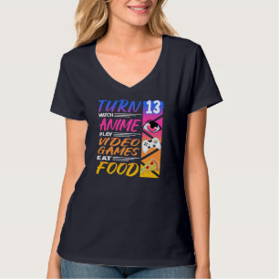 13th Birthday I Manga I Gamer I 90s Kawaii Pizza A T-Shirt