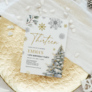 13th Birthday Invitation, Thirteen Birthday Invitation