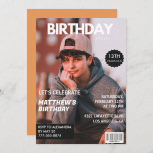 13th birthday invitations for him Magazine Cover