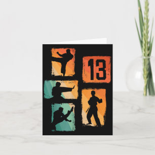 13th Birthday Karate Taekwondo 13 Years Old Boy Card