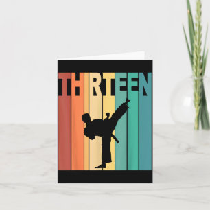13th Birthday Karate Taekwondo Theme 13 Year Old Card