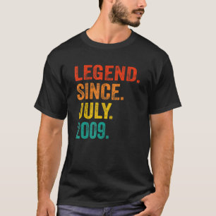 13th Birthday Legend Since July 2009 13 Years Old  T-Shirt