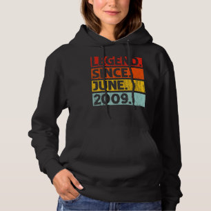 13th Birthday Legend Since June 2009 13 Years Old Hoodie