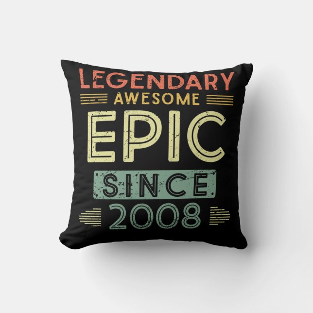 13th Birthday Legendary 2008 Cushion (Front)