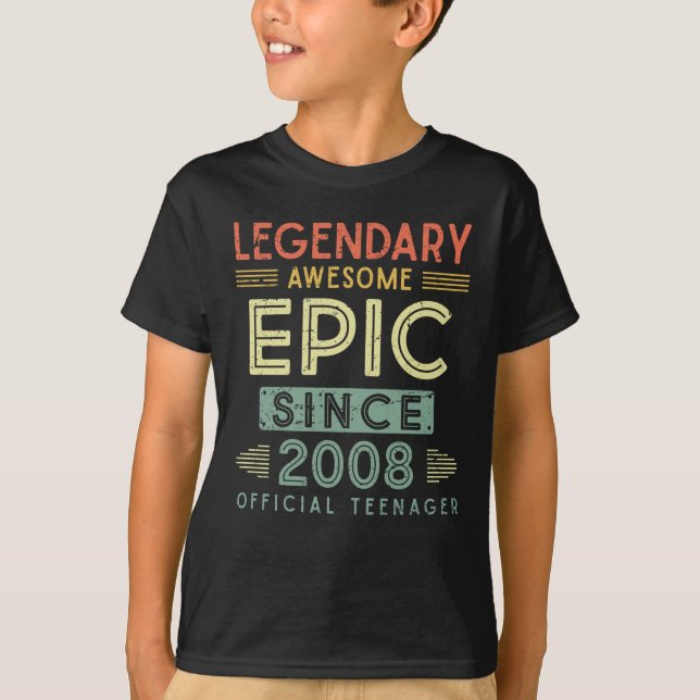 13th Birthday Legendary 2008 Official Teenager T-Shirt (Front)