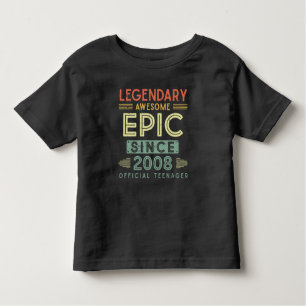 13th Birthday Legendary 2008 Official Teenager Toddler T-Shirt