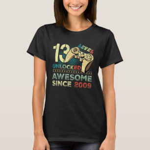 13th Birthday Level 13 Unlocked Awesome 2009 Kids T-Shirt