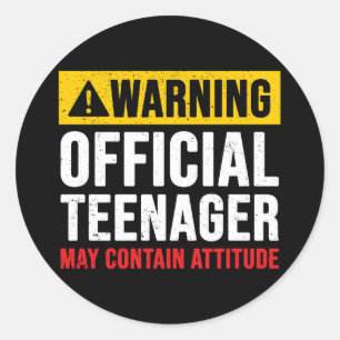13th Birthday Official Teenager Classic Round Sticker