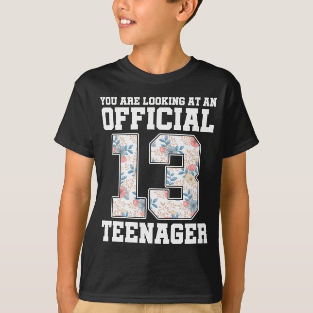 13th Birthday Official Teenager Girl T-Shirt (Front)