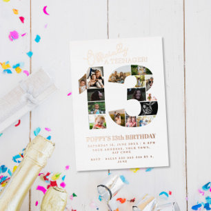 13th birthday officially a teenager photo collage