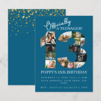 13th birthday officially a teenager photo collage