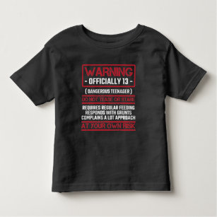 13th Birthday Officially Teenager 13 Year Old Kid Toddler T-Shirt