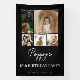 13th birthday party offical teenager photo collage banner