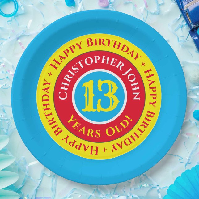 13th Birthday Party Paper Plates (Creator Uploaded)