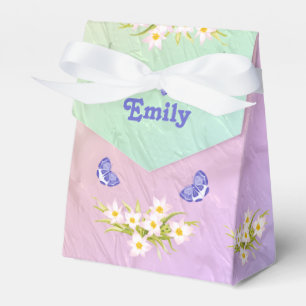 13th Birthday Party Rainbow Butterflies Favour Box