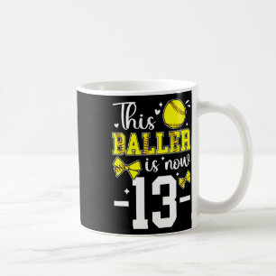 13th Birthday Party Softll Girl Thirteen Year Old Coffee Mug