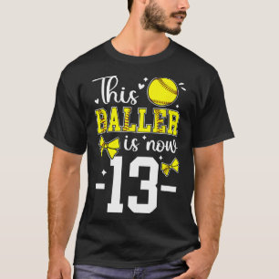 13th Birthday Party Softll Girl Thirteen Year Old T-Shirt