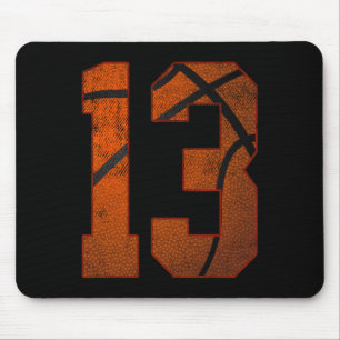 13th Birthday Party Thirteen 13 Year Old Basketbal Mouse Mat