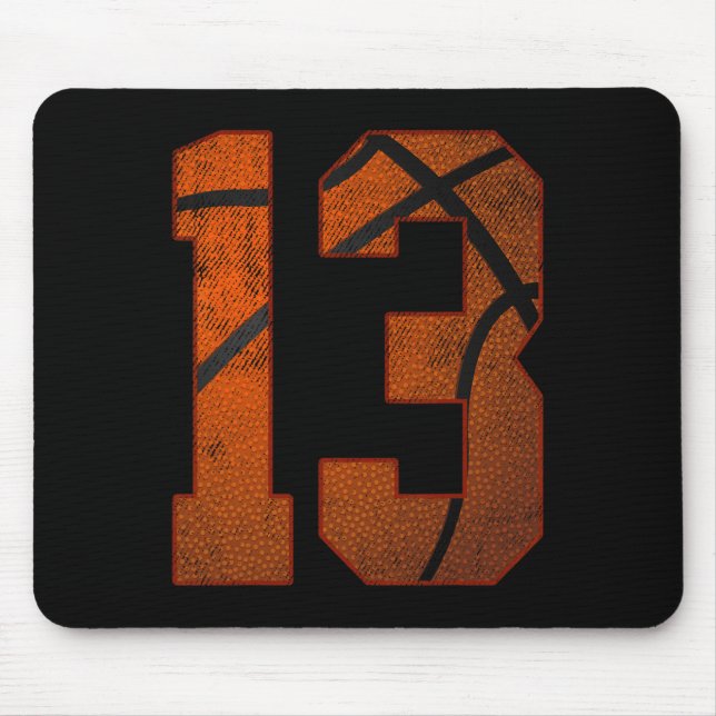 13th Birthday Party Thirteen 13 Year Old Basketbal Mouse Mat (Front)