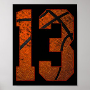 13th Birthday Party Thirteen 13 Year Old Bysketbyl Poster