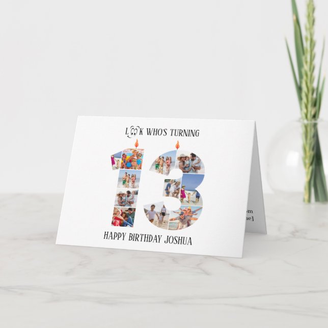 13th Birthday Photo Card (Front)