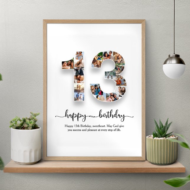 13th Birthday Photo Collage Poster (Creator Uploaded)
