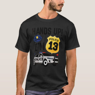 13th Birthday Policeman Boy Thirteen Year Old Poli T-Shirt